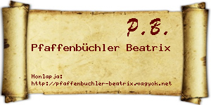 Pfaffenbüchler Beatrix névjegykártya