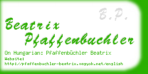 beatrix pfaffenbuchler business card