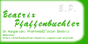 beatrix pfaffenbuchler business card